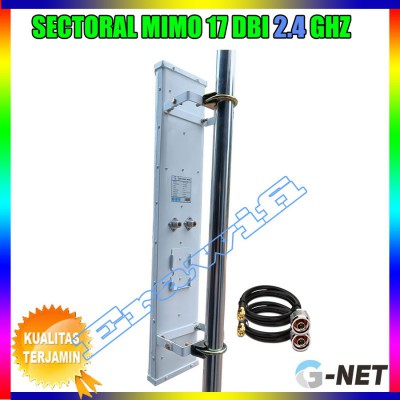 Antena Wifi Outdoor Sectoral Mimo 17 dBi 2.4 GHz 120 Derajat