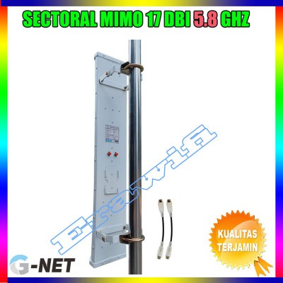 Antena Wifi Outdoor Sectoral Mimo 17 dBi 120 Derajat 5,8 GHz